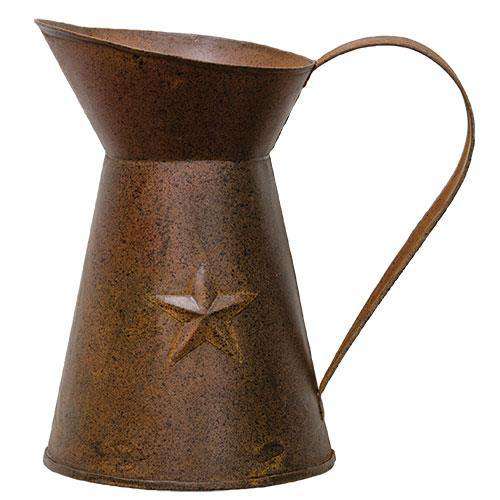 Rusty Pitcher w/Embossed Star - The Fox Decor
