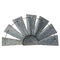 Thumbnail for Galvanized Half Windmill Wall Art Farmhouse Decor CWI+ 