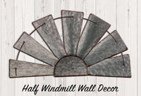Thumbnail for Galvanized Half Windmill Wall Art - The Fox Decor