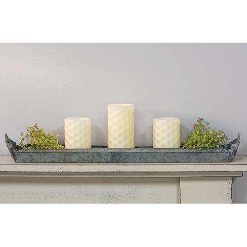 Galvanized Metal Candle Tray/Trough tray CWI+ 