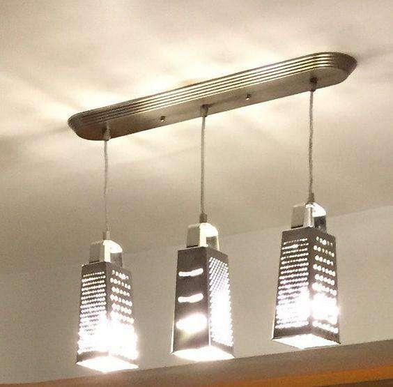 *Galvanized Metal Grater Light Fixture Lamps/Shades/Supplies CWI+ 