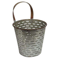 Thumbnail for Galvanized Metal Olive Bucket Buckets & Cans CWI+ 