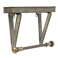 Thumbnail for Galvanized Metal Towel Hanger and Shelf Rustic Shelves & Storage CWI+ 