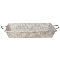 Thumbnail for Galvanized Metal Tray w/ Handles - The Fox Decor