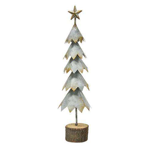 Galvanized Metal Tree - 15" - The Fox Decor