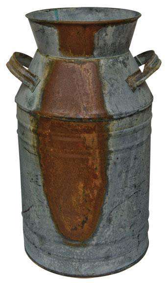 Galvanized Milk Can, 11" - The Fox Decor