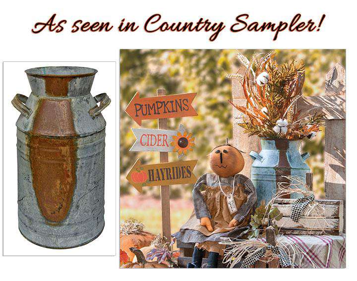 Galvanized Milk Can - 13" Buckets & Cans CWI+ 
