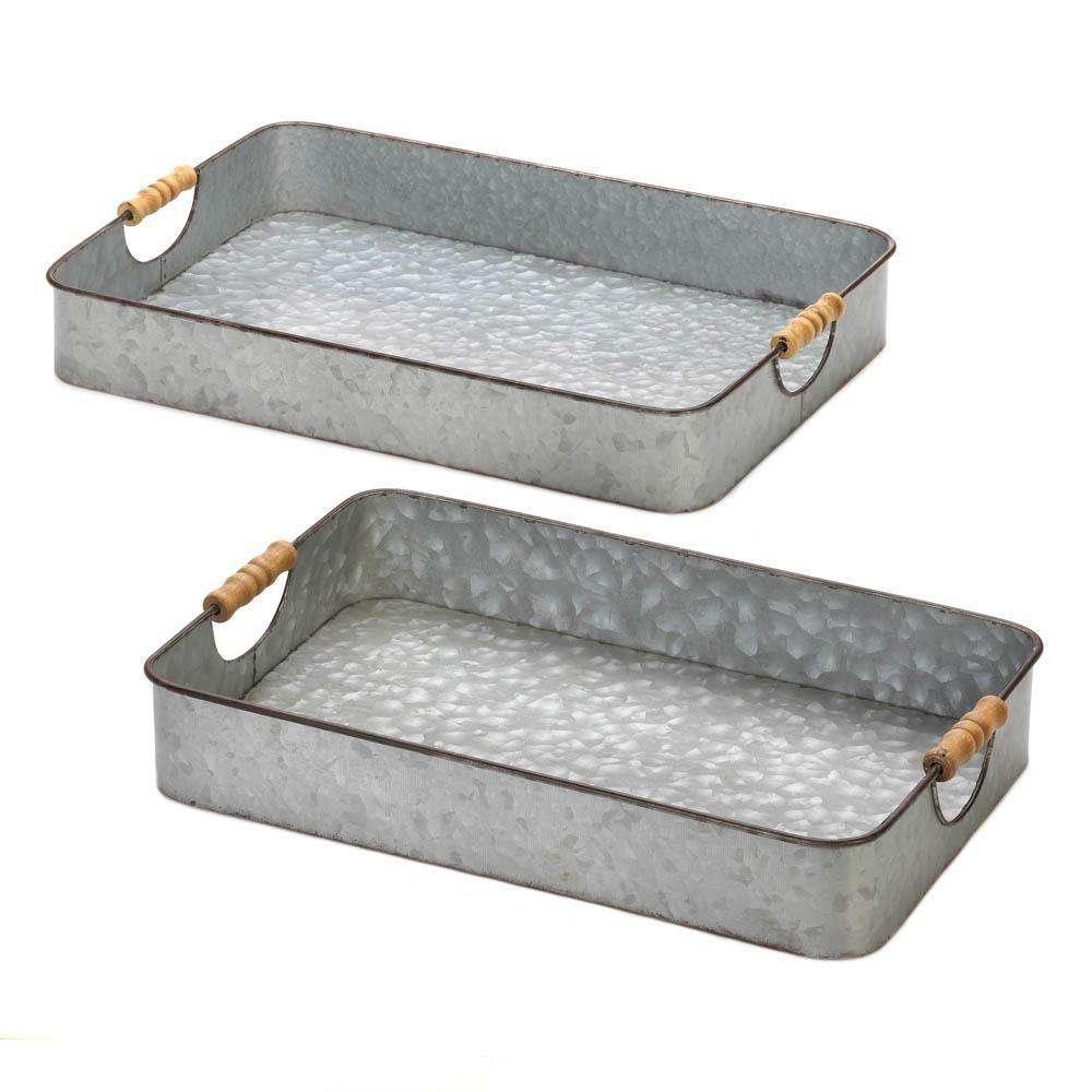 Galvanized Serving Trays - The Fox Decor
