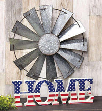 Thumbnail for Galvanized Windmill Wall Art - The Fox Decor