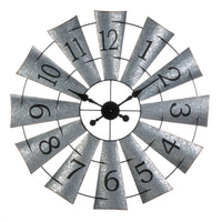 Thumbnail for Galvanized Windmill Wall Clock