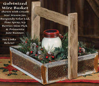 Thumbnail for Galvanized Wire Basket w/Handle Baskets CWI+ 
