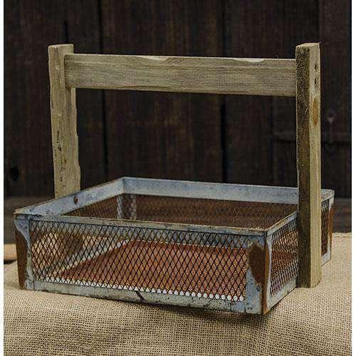 Galvanized Wire Basket w/Handle Baskets CWI+ 