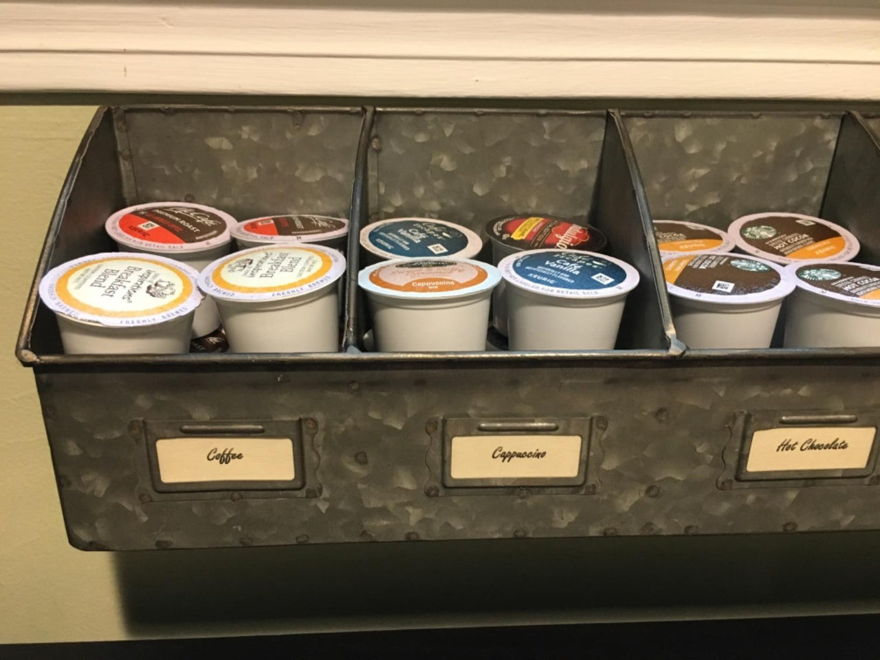Galvanized Divided Organizer - The Fox Decor