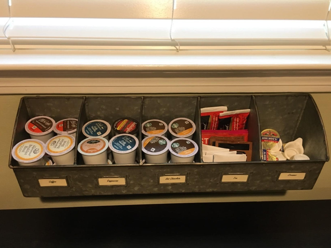 Galvanized Divided Organizer - The Fox Decor