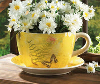 Thumbnail for  Garden Butterfly Teacup Planter - The Fox Decor