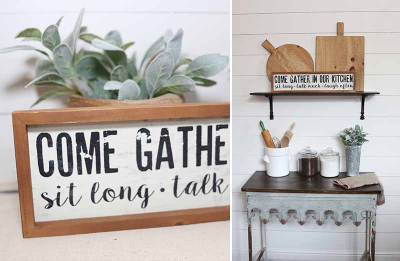 Gather in Our Kitchen Sign