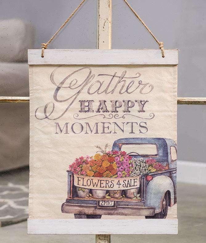Gather Happy Moments Canvas Wall Hanger - The Fox Decor