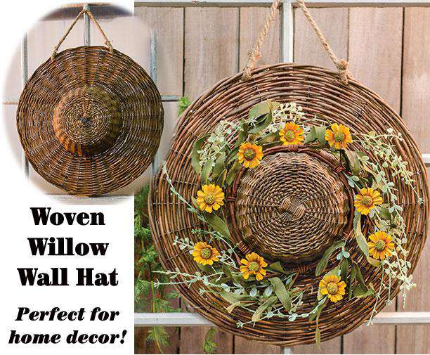 *18" Willow Wall Hat - The Fox Decor