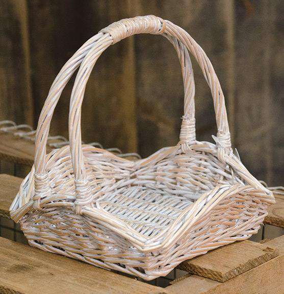 Whitewash Willow Basket - The Fox Decor