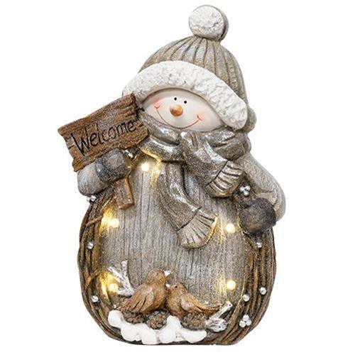 LED Resin Welcome Snowman - The Fox Decor