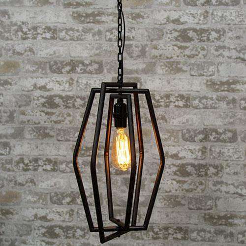 Geometrical Hanging Lamp, 2 Asstd. Lamps/Shades/Supplies CWI+ 