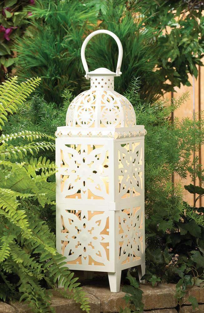 Giant White Medallion Lantern - The Fox Decor