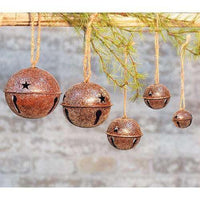 Thumbnail for Vintage Glitter Rusty Bell Ornament, 4.5