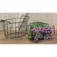 Black Wire Oval Basket, 7.5x5 - The Fox Decor