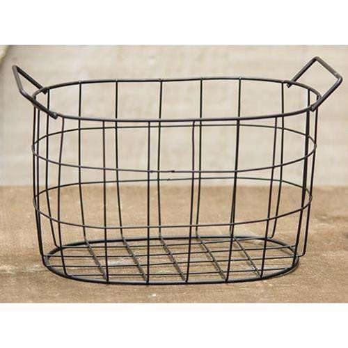 Black Wire Oval Basket, 7.5x5 - The Fox Decor