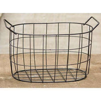 Black Wire Oval Basket, 7.5x5 - The Fox Decor