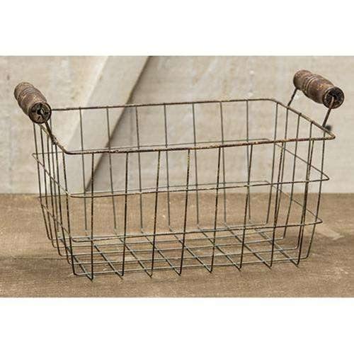 Rusty Wire Rectangle Basket, 8.5x6.25 - The Fox Decor