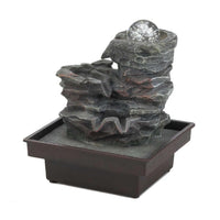 Thumbnail for Glass Orb On Rocks Tabletop Fountain