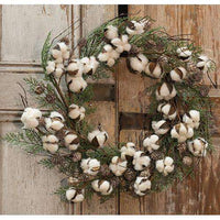 Thumbnail for Glitter Cotton & Cone Wreath, 22