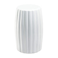 Thumbnail for Glossy White Ceramic Stool
