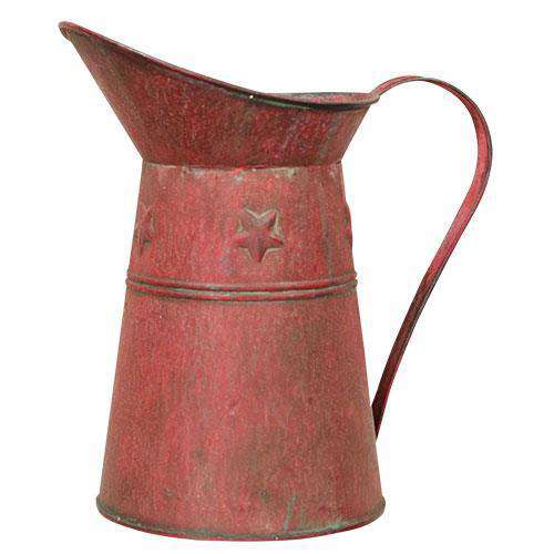 Red Metal Pitcher - The Fox Decor