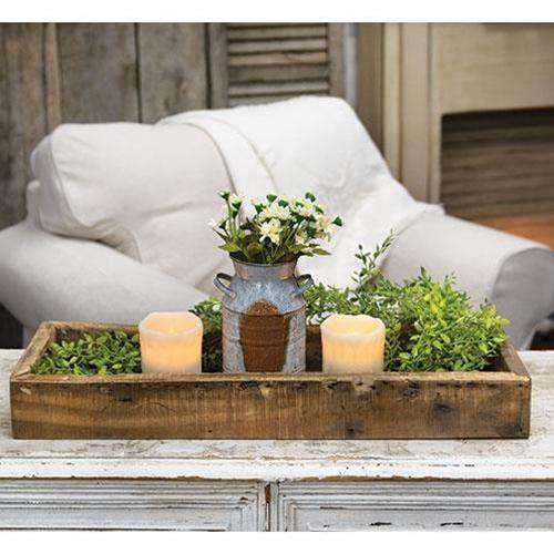 Weathered Wood Rectangle Tray