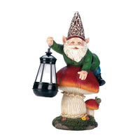 Thumbnail for Gnome On Mushroom Solar Statue - The Fox Decor