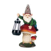 Thumbnail for Gnome On Mushroom Solar Statue