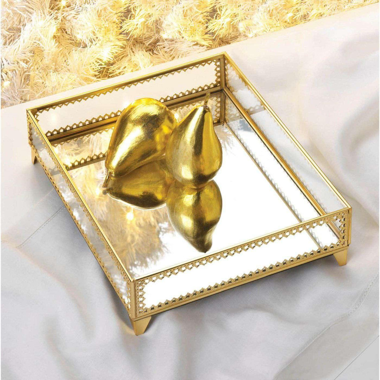 Gold Motif Jewelry Tray - The Fox Decor