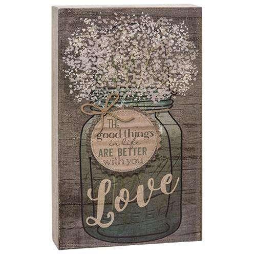 Good Things in Life Box Sign - The Fox Decor