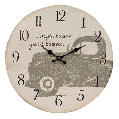 Good Times Decorative Clock with Truck - The Fox Decor