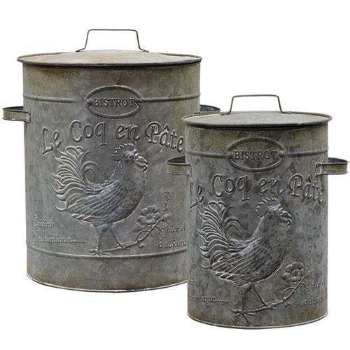 *2/Set - Metal Canisters