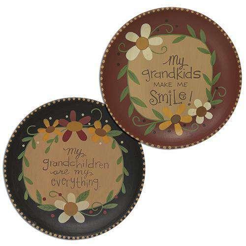 Grandchildren are Everything Plate, 2 Asstd. - The Fox Decor