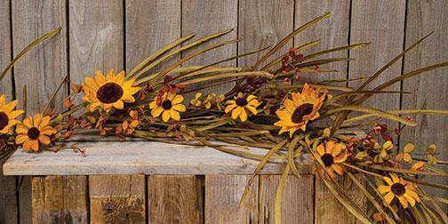 Grassy Sunflower Garland - The Fox Decor