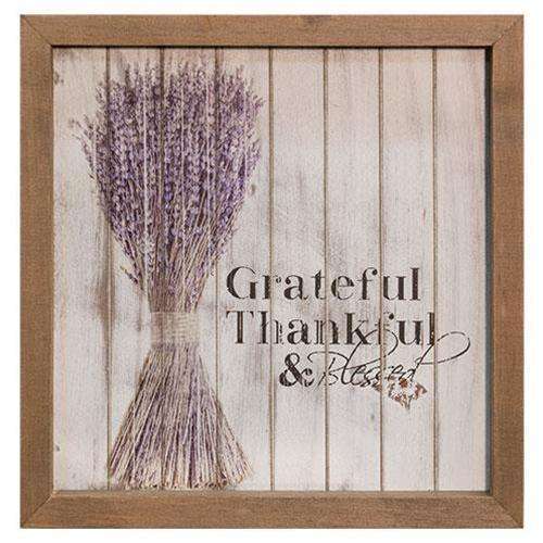 Grateful Framed Shiplap Sign, 10" Pictures & Signs CWI+ 