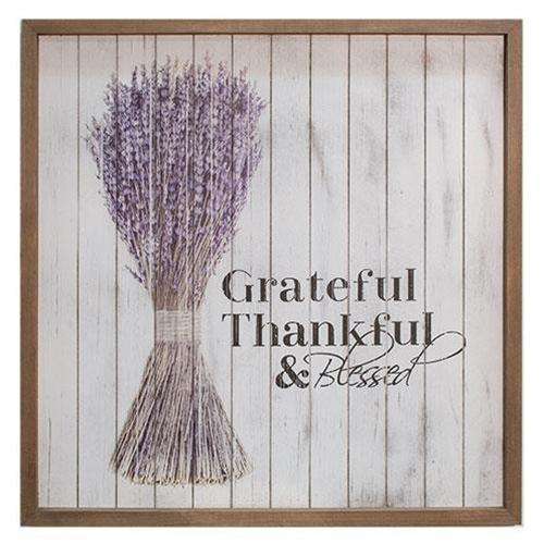 Grateful Framed Shiplap Sign, 20" - The Fox Decor