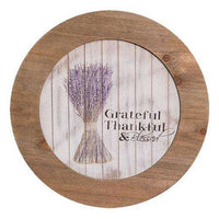 Thumbnail for Grateful Round Wood Plate Pictures & Signs CWI+ 