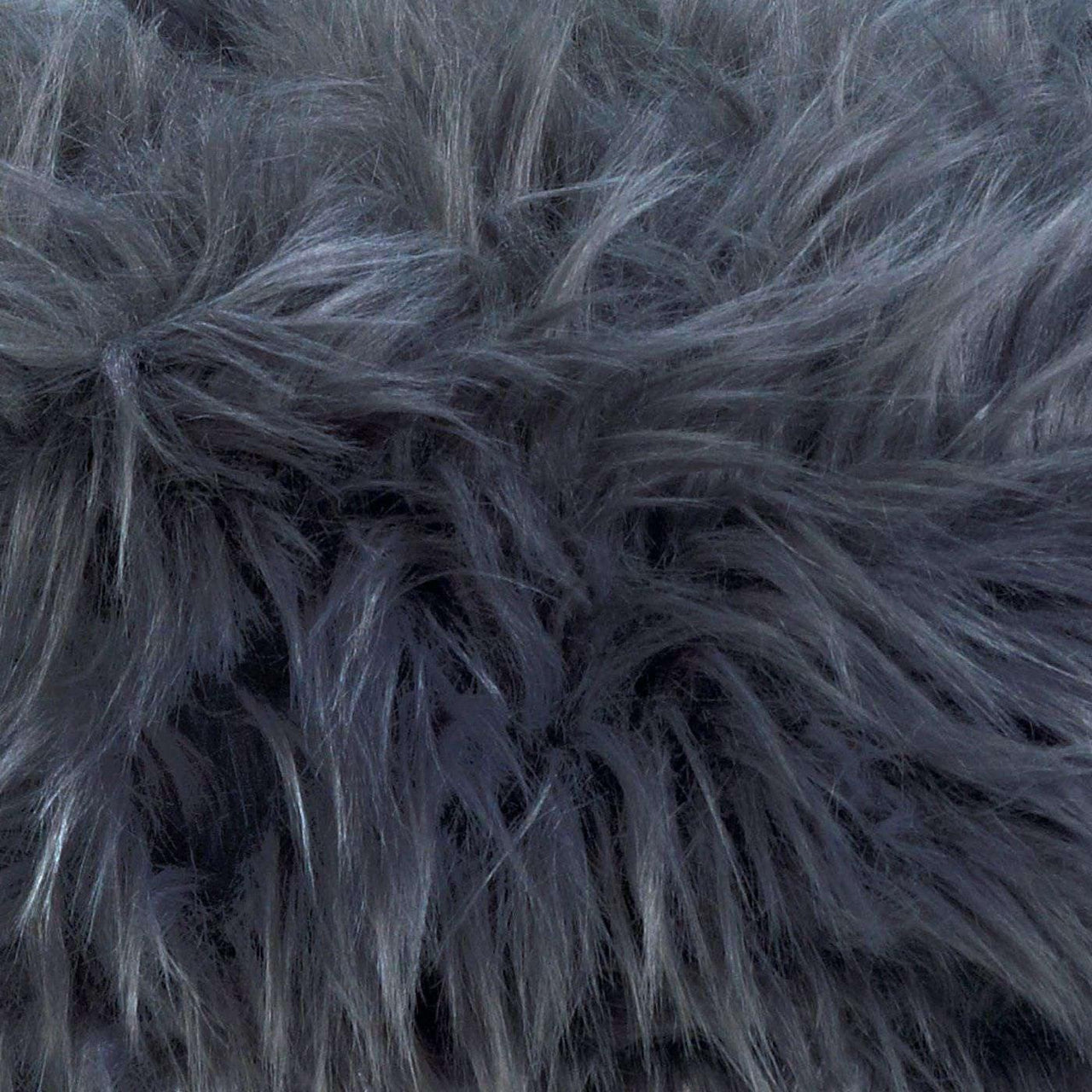 Gray Faux Fur Stool - The Fox Decor