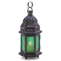 Thumbnail for Green Glass Moroccan Lantern