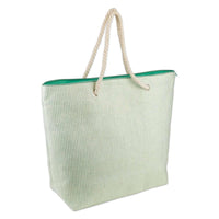 Thumbnail for Green Stripe Shimmer Beach Bag